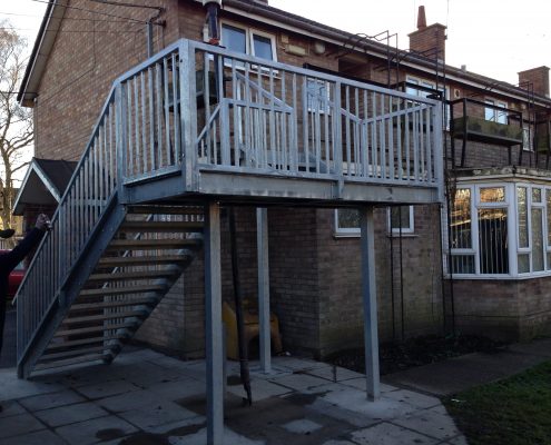 galvanised steel staircase